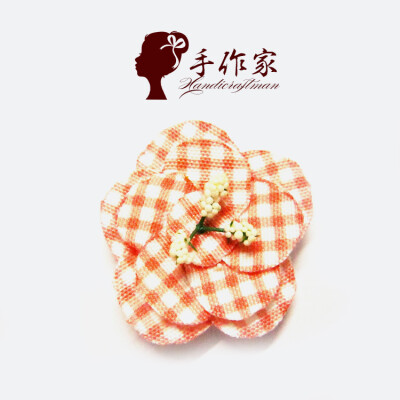 手作家原创手工发饰韩版森女日系粉色格子可爱花朵发夹发箍发圈 DIY手工 韩国发饰 韩国饰品 韩国头饰 发箍 发夹 边夹 发带 发圈 蝴蝶结发夹 头绳 流行饰品 流行发饰