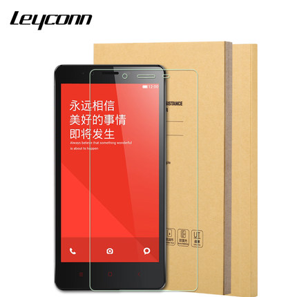 leyconn 红米note钢化玻璃膜 三星note3 小米4钢化膜防爆手机帖膜