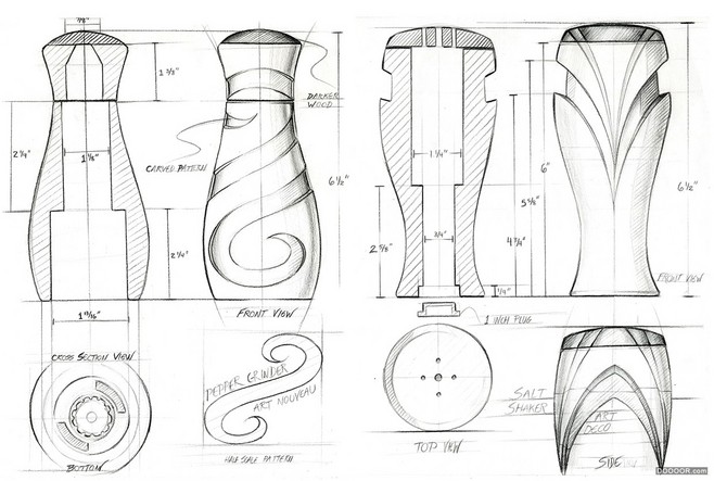 经典家居用品和电子产品工业设计手绘作品-...