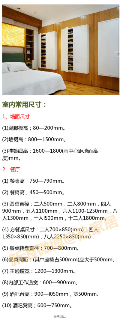 装修必读！家装中各种最实际的规格尺寸!（建议收藏）#装修那些事#