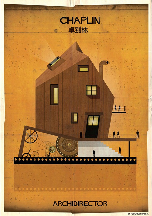 来自平面设计师Federico Babina的住宅建筑设计作品，根据鲜明独特的电影导演的风格而设计，每张设计作品都附带参考的导演风格的名字