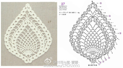 #钩针 图解 蕾丝菠萝花样#特色主题的钩针菠萝花花样集锦，喜欢的就赶紧收藏吧~