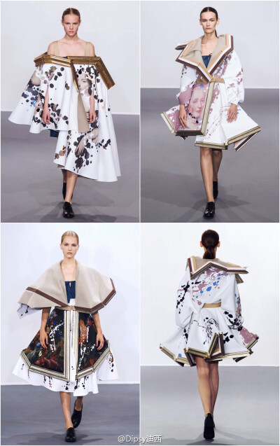 Viktor &amp;amp; Rolf Haute Couture F/W 2015┃消费得起高级定制就应该买Viktor&amp;amp;Rolf这样的艺术品时装，设计师把展馆级的当代画作根据立体解构剪裁原理，连画带框的变成眼前这些搭配牛仔工装的高级礼服，…