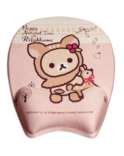 预订Rilakkuma 轻松熊全球首发精美护腕鼠标垫。小鹿懒妹