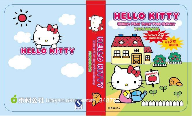 hello kitty产品包装设计模板