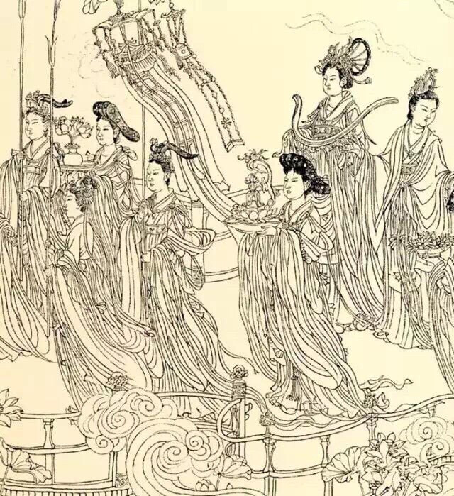 【唐代画圣吴道子——俄顷而就，有若神助】吴道子(约680～759年)初为民间画工。开元年间以善画被召入宫廷，历任供奉、内教博士、宁王友。曾随张旭、贺知章学习书法，通过观赏公孙大娘舞剑，体会用笔之道。擅佛道、神鬼、人物、山水、鸟兽、草木、楼阁等，尤精于佛道、人物，长于壁画创作2.2）