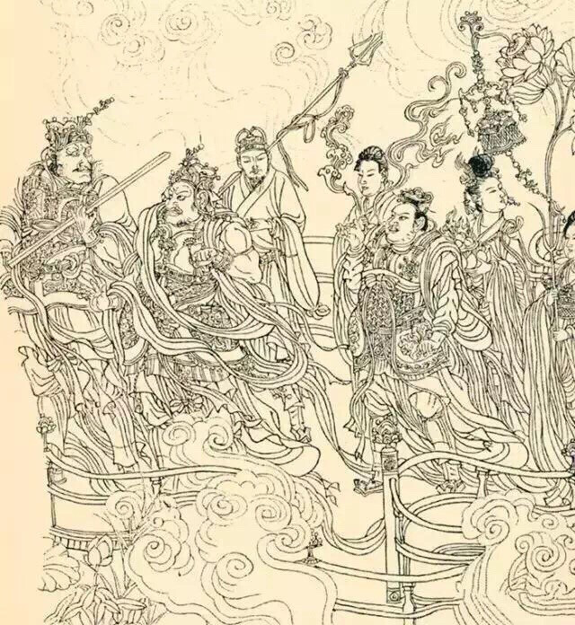 【唐代画圣吴道子——俄顷而就，有若神助】吴道子(约680～759年)初为民间画工。开元年间以善画被召入宫廷，历任供奉、内教博士、宁王友。曾随张旭、贺知章学习书法，通过观赏公孙大娘舞剑，体会用笔之道。擅佛道、神鬼、人物、山水、鸟兽、草木、楼阁等，尤精于佛道、人物，长于壁画创作2.2）