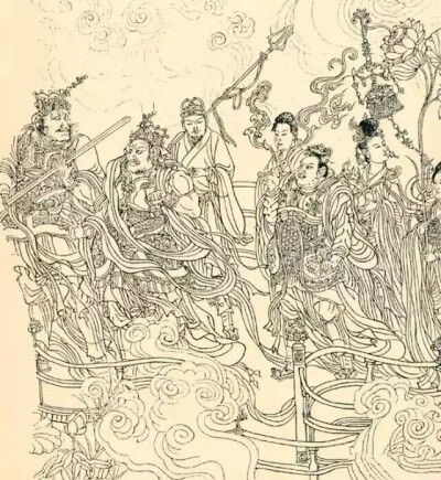 【唐代画圣吴道子——俄顷而就，有若神助】吴道子(约680～759年)初为民间画工。开元年间以善画被召入宫廷，历任供奉、内教博士、宁王友。曾随张旭、贺知章学习书法，通过观赏公孙大娘舞剑，体会用笔之道。擅佛道、神…