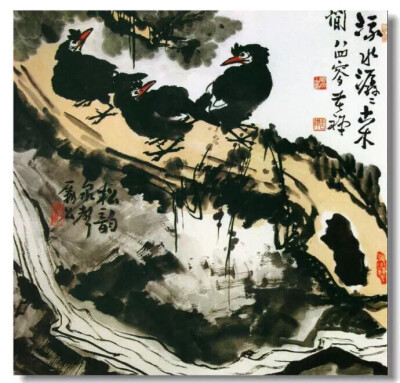 【李苦禅写意画作】李苦禅(1898-1983)，原名英，号励公。山东高唐县人。现代画坛大写意巨匠。出身贫寒，曾拉过人力车，借住庙宇过活。1920年拜齐白石为师，不久，齐白石看出22岁的他乃天纵英才，视他为知己，赞赏他…