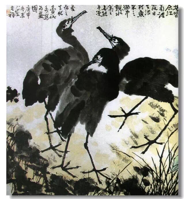 【李苦禅写意画作】李苦禅(1898-1983)，原名英，号励公。山东高唐县人。现代画坛大写意巨匠。出身贫寒，曾拉过人力车，借住庙宇过活。1920年拜齐白石为师，不久，齐白石看出22岁的他乃天纵英才，视他为知己，赞赏他道：“英也奇吾心，苦也过吾，英也无敌，将来英若不享大名，世间是无鬼神也!”