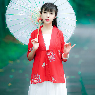 素萝 喝火令 原创设计中国风女装2015夏装新款薄开衫短外套上衣