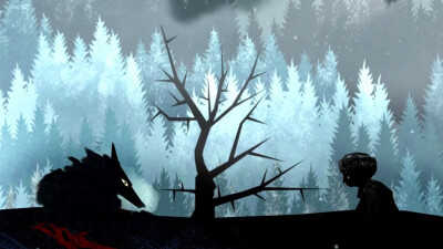 法国导演Jeff Le Bars创作了这部“黑色”为主的动画，一个小孩子在雪原上走失，眼看就要被冻死，但一匹将死的狼跟他达成了一项交易。狼让小孩杀死自己，以自己的毛皮取暖，以自己的血肉充饥，但交换条件是他要保护狼…