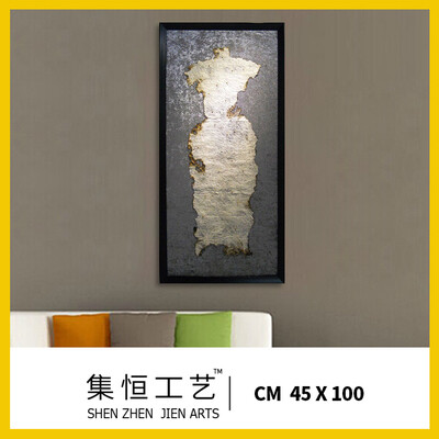 定制 家居装饰画集恒纤维实物画样板间手工画新中式客厅立体画挂画包邮