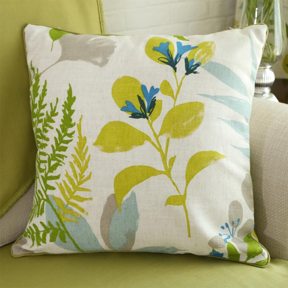 e家饰界春叶花美式小清新布艺抱枕套靠枕套靠垫套不含芯多色