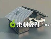 独特漂亮洋房3d建筑模型建筑设计效果图