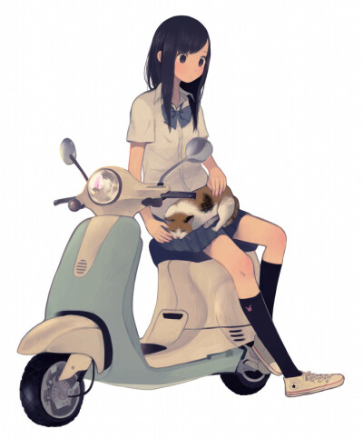 女孩与猫