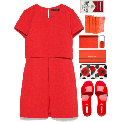 A fashion look from July 2015 featuring zara dresses, miu miu shoes and polka dot bag. Browse and shop related looks.