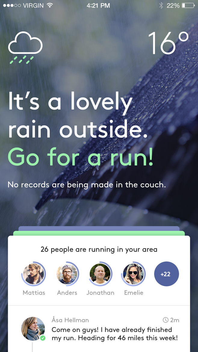 Coaching weather app