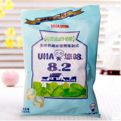 【天猫超市】UHA/悠哈特浓清凉牛奶糖120g/袋儿童薄荷口香硬糖