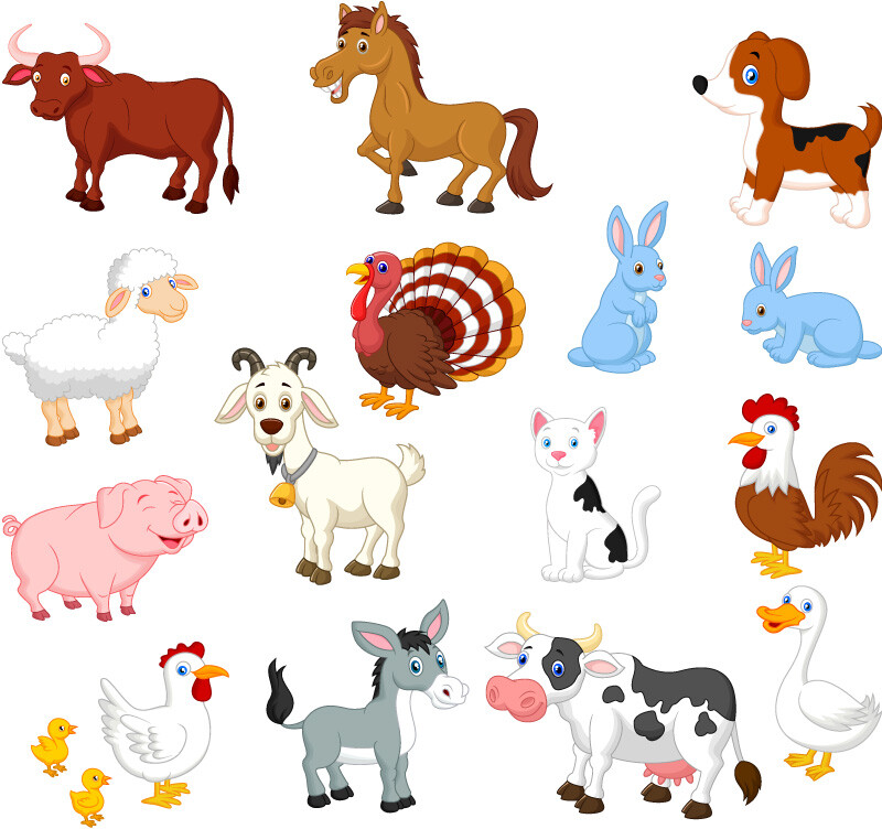 兔子,动物,猫,绵羊,狗,家畜,宠物,猪,奶牛,公鸡,山羊,家禽,鹅,母鸡,马