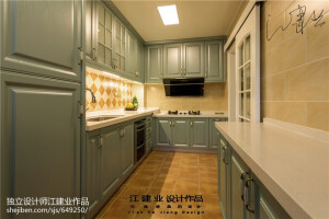 别墅美式厨房装修图片