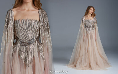 #Morning Beauty# Paolo Sebastian 2016春夏高级定制婚纱系列，林中百灵快若仙。