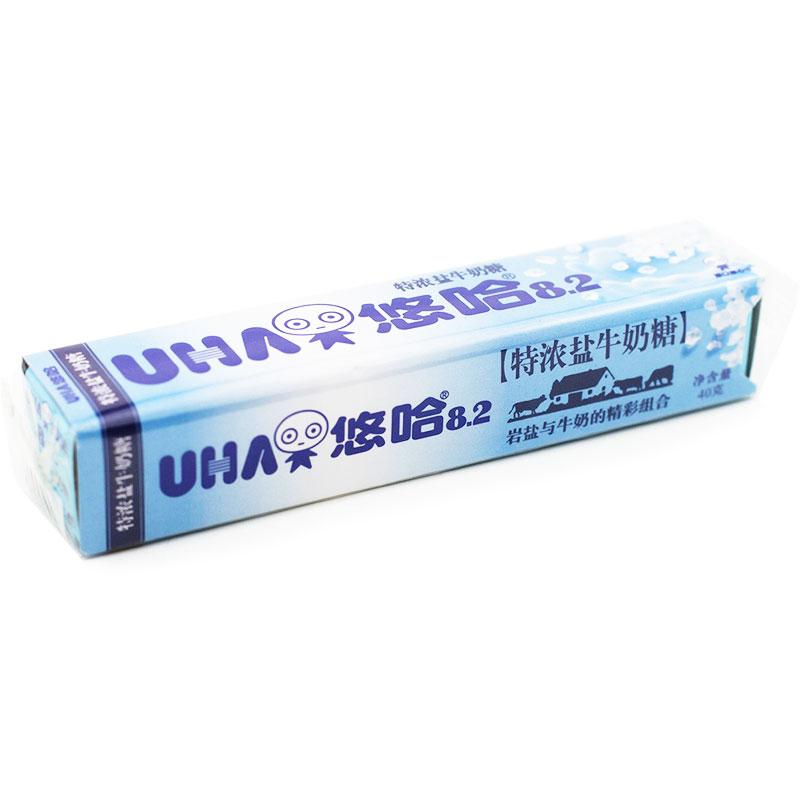 UHA悠哈特浓盐牛奶糖 40g条 约10粒 条状硬奶糖 休闲零食糖果