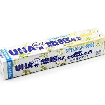 UHA悠哈特浓清凉牛奶糖 40g条 约10粒 条状硬奶糖 休闲零食糖果