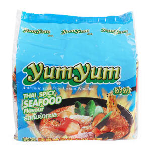 5连包实惠装泰国进口泡面养养牌方便面350g香辣海鲜味汤泡面