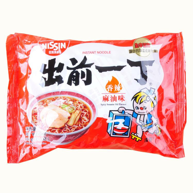 香港进口零食品 日清出前一丁方便面香辣味 泡面 速食面100g