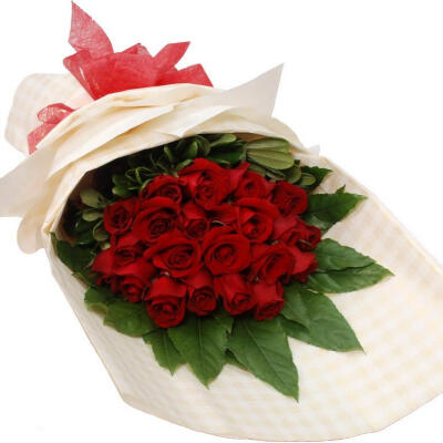 22枝红玫瑰花束七夕情人节鲜花祝福鲜花生日鲜花上海鲜花速递1343