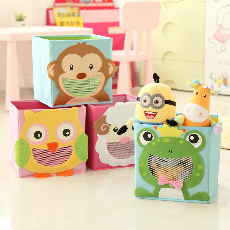 卡通收纳箱收纳盒大号无盖整理储物箱儿童玩具收纳62593