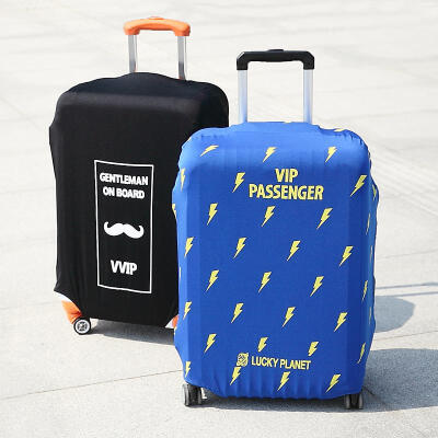 超弹力行李箱防尘罩 加厚耐磨拉杆箱保护套旅行箱罩蓝黑色 60415