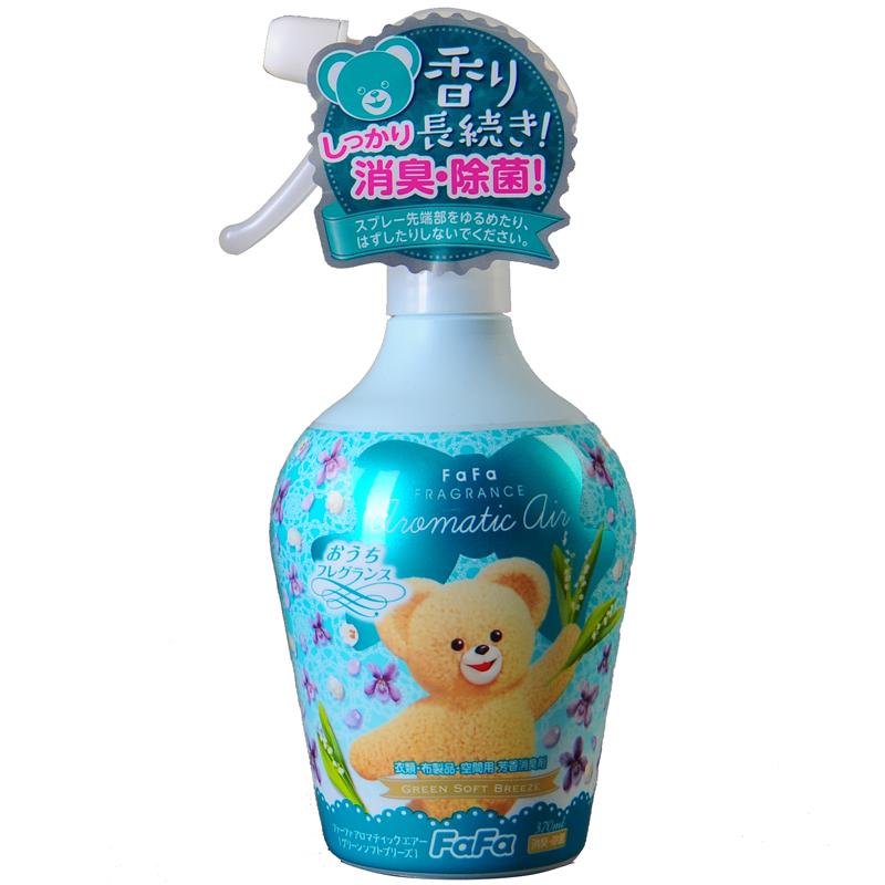 日本原装FAFA小熊布制品空间空气清新剂除臭除菌剂370ml*舒适清香