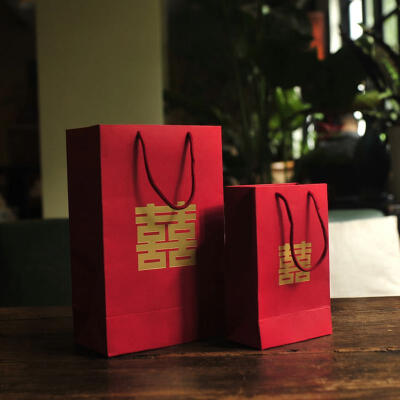 喜的良品 喜糖袋 手提婚庆用品创意 大号礼品回礼纸袋喜糖盒子 XL