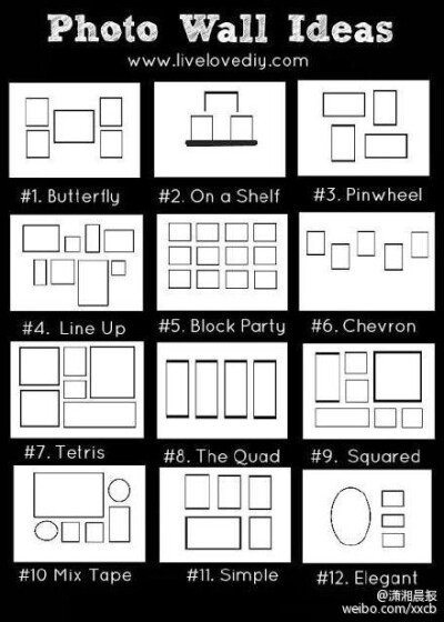 相片墙可以这样弄，连相片尺寸都告诉你啦~