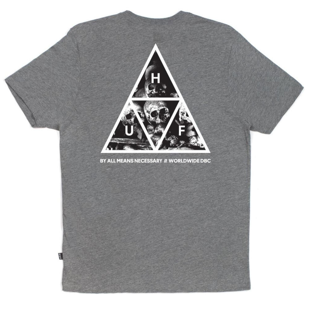 HUF TRIPLE TRIANGLE SKULLS TEE 灰色T恤