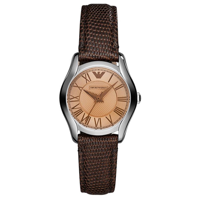 armani阿玛尼时尚鳄鱼纹罗马刻度女士腕表手表ar1713