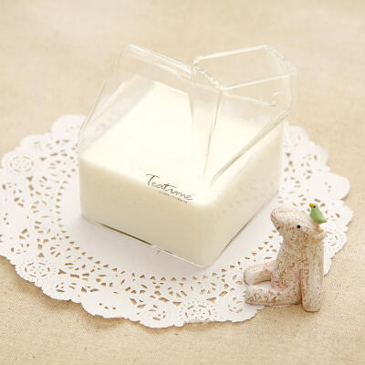 teatime创意不规则造型牛奶盒玻璃水杯牛奶杯早餐杯创意萌气杯子