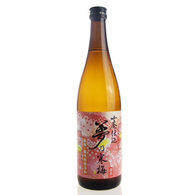 日本进口食品日本原装清酒鹤见授权梦乃寒梅720ML