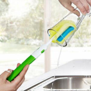 贩美丽简易杯刷 海绵清洗杯刷 清洁刷 可拆卸杯刷 刷头 二件套