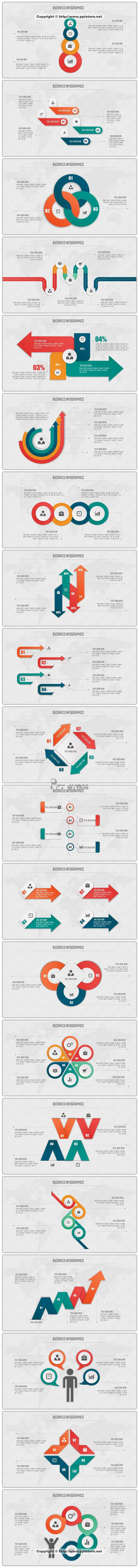 精致微立体可视化商务信息图表【第一期】PPT模板