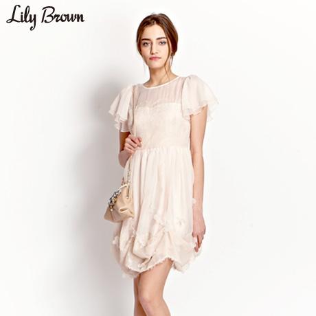 lilybrown 2015春夏 复古蕾丝刺绣连衣裙