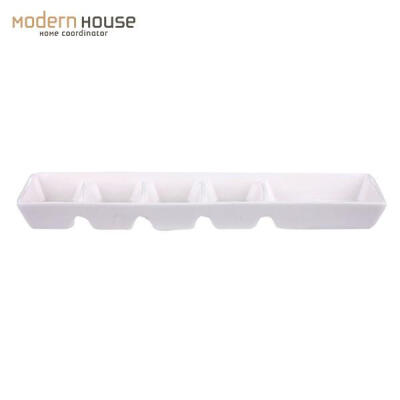 ModernHouse韩国时尚家居欧式长方形分格4格多用碟子料理盘点心盘