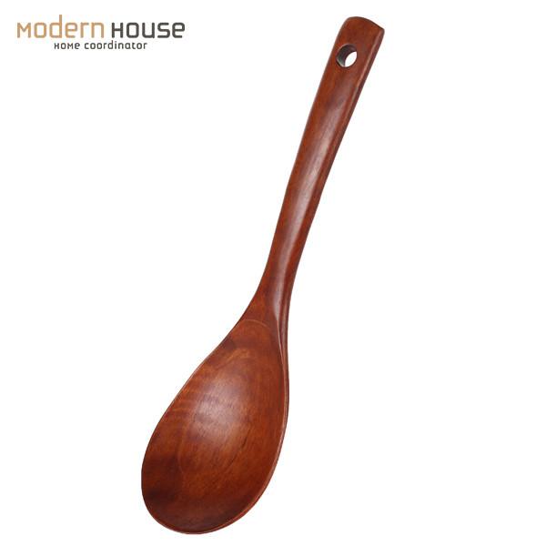 ModernHouse韩国时尚家居纯天然木油漆汤勺木质咖啡搅拌勺可挂