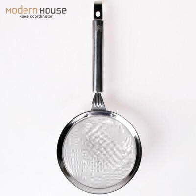 ModernHouse韩国时尚家居长柄不锈钢圆网过水勺漏勺过滤捞网