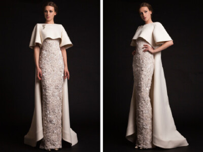 高贵优雅的女皇范儿礼服，Krikor Jabotian Spring 2015 Couture Collection。