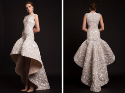 高贵优雅的女皇范儿礼服，Krikor Jabotian Spring 2015 Couture Collection。