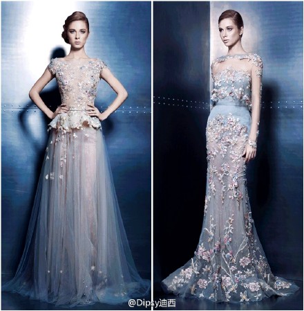 Ziad Nakad F/W 2015 Haute Couture┃又是一位来自黎巴嫩的仙裙造梦大师，&amp;quot;人鱼裙&amp;quot;是他的招牌好戏~~旗下拥有高定礼服和婚纱两个系列，其有别于大名鼎鼎的仙牌老乡Zuhair Murad 跟Elie Saab 的最大特点也是其最拿手的便是立体透视感的贴花鱼尾裙~~~~~~