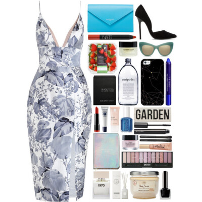 A fashion look from July 2015 featuring Zimmermann, heels &amp;amp; pumps and blue purse. Browse and shop related looks.